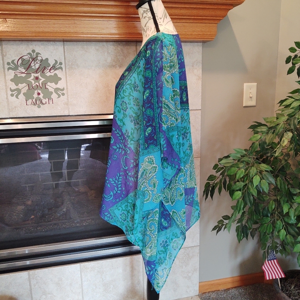 Susan Graver M Semi Sheer Top or Swim Cover! - Picture 3 of 10